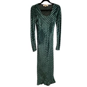 Diane von Furstenberg Teal Velvet Burnout Dress